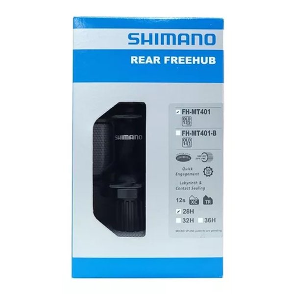 Cubo Traseiro Shimano K7 FH-MT401-B Center Lock 28F 9mm OLD