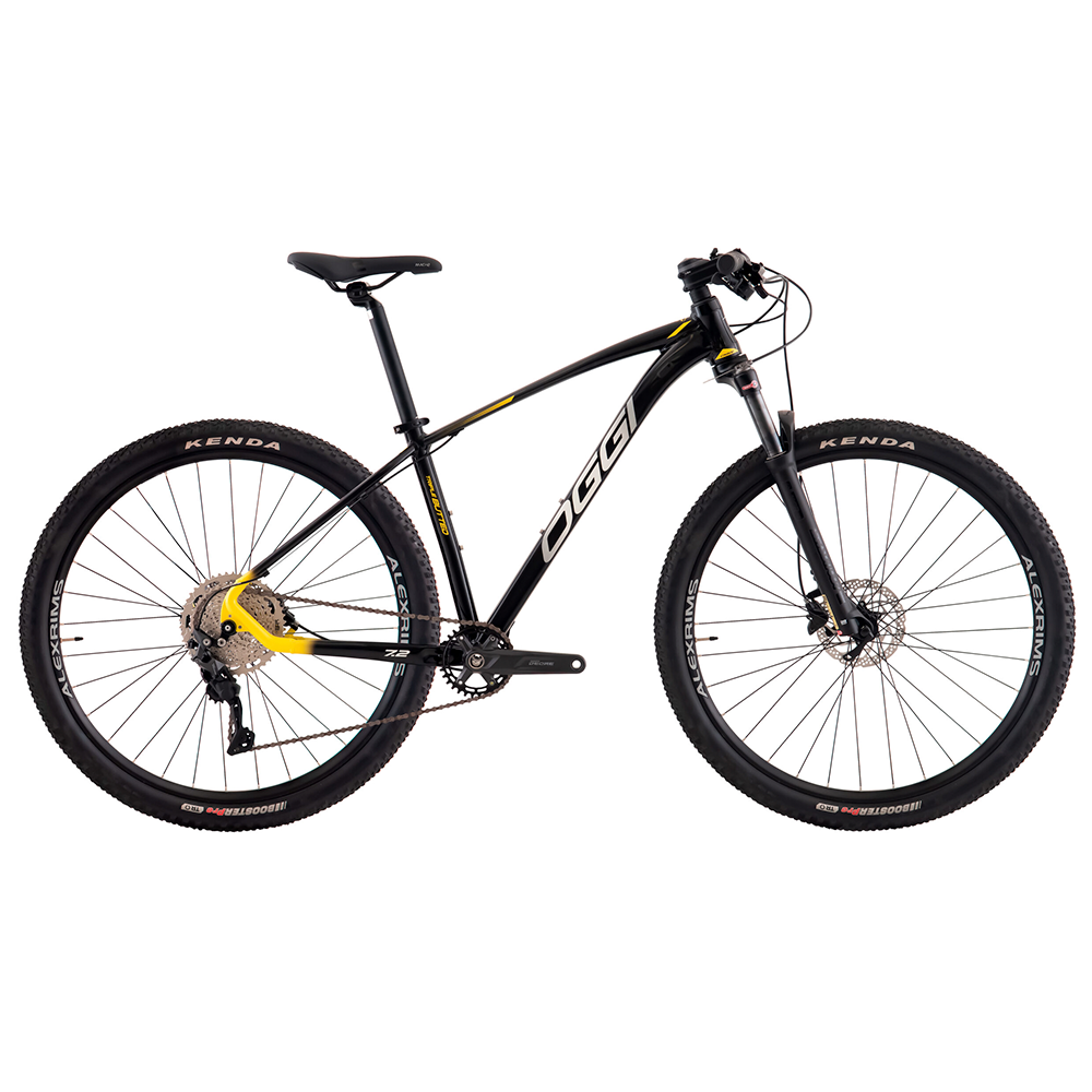 Bicicleta Oggi Big Wheel 7.2 Boost 2024 Preto | Amarelo | Cinza