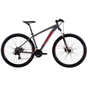 Bicicleta Oggi Bike Hacker Sport 2024 Aro 29 Rígida 21 Marchas - Cinza/vermelho