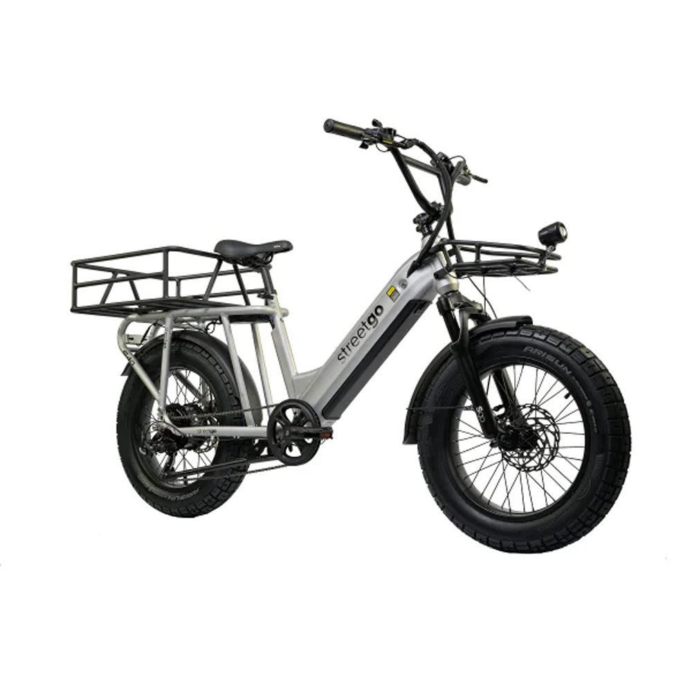 Bicicleta Elétrica StreetGo S40 visão 3/4 frontal
